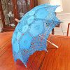 French Blue colored lace parasol